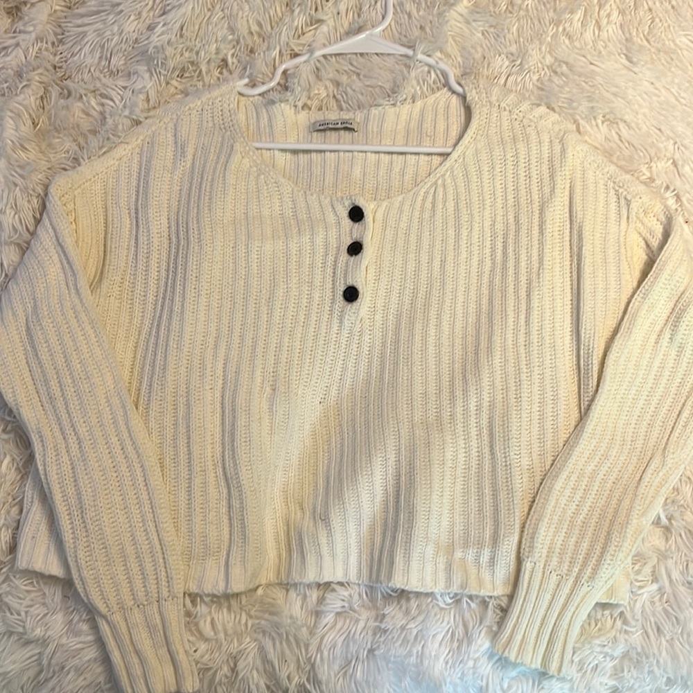White oversized sweater
